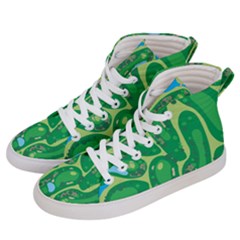 Golf Course Par Golf Course Green Copy Men s Hi-top Skate Sneakers