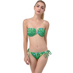 Golf Course Par Golf Course Green Copy Twist Bandeau Bikini Set by Nexatart