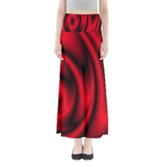 Background Red Color Swirl Full Length Maxi Skirt