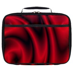 Background Red Color Swirl Full Print Lunch Bag