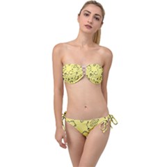 Tea Seamless Pattern Teatime Twist Bandeau Bikini Set