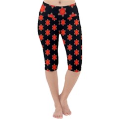 Flower Pattern Pattern Texture Lightweight Velour Cropped Yoga Leggings