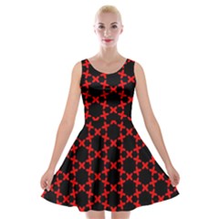 Pattern Seamless Texture Design Velvet Skater Dress