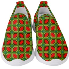 Pattern Modern Texture Seamless Kids  Slip On Sneakers by Nexatart