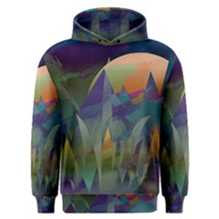 Mountains Abstract Mountain Range Men s Overhead Hoodie by Nexatart