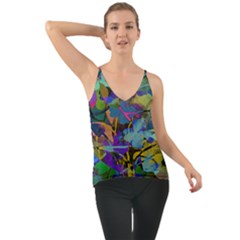 Flowers Abstract Branches Chiffon Cami