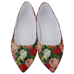 Roses Repeat Floral Bouquet Women s Low Heels by Nexatart
