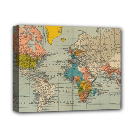 World Map Vintage Deluxe Canvas 14  X 11  (stretched) by BangZart