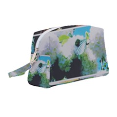 Faded Snowball Branch Collage (ii) Wristlet Pouch Bag (medium) by okhismakingart