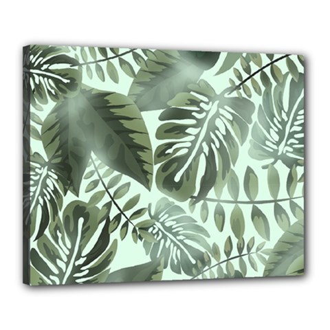 Medellin Leaves Tropical Jungle Canvas 20  X 16  (stretched) by Pakrebo