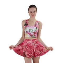 Roses Noble Roses Romantic Pink Mini Skirt by Pakrebo