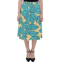 Leaves Dried Leaves Stamping Classic Midi Skirt by Pakrebo