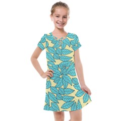 Leaves Dried Leaves Stamping Kids  Cross Web Dress by Pakrebo