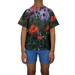 Poppy Field Kids  Short Sleeve Swimwear by okhismakingart