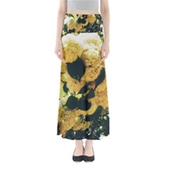 Yellow Snowballs Full Length Maxi Skirt