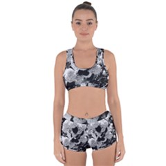 Black And White Snowballs Racerback Boyleg Bikini Set