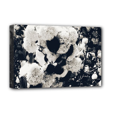 High Contrast Black And White Snowballs Deluxe Canvas 18  X 12  (stretched)
