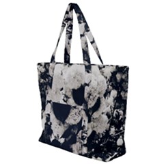 High Contrast Black And White Snowballs Zip Up Canvas Bag