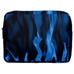 Smoke Flame Abstract Blue Make Up Pouch (large) by Pakrebo