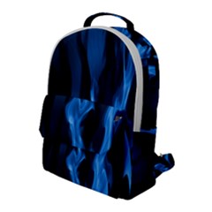 Smoke Flame Abstract Blue Flap Pocket Backpack (large) by Pakrebo