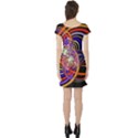 Multicolor Multi Color Circles Short Sleeve Skater Dress View2