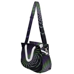 Fractal Fantasy Texture Purple Rope Handles Shoulder Strap Bag by Pakrebo