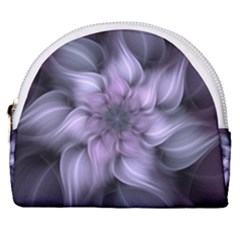 Fractal Flower Lavender Art Horseshoe Style Canvas Pouch by Pakrebo