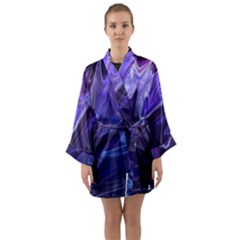 Deep Space Stars Blue Purple Long Sleeve Kimono Robe by Pakrebo