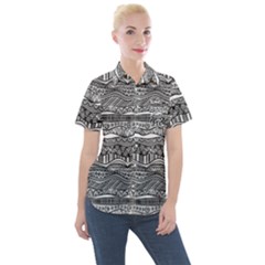 Scribbles Women s Short Sleeve Pocket Shirt