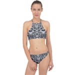 Lace Seamless Pattern With Flowers Racer Front Bikini Set