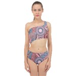 Print Spliced Up Two Piece Swimsuit