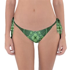 Fractal Green St Patrick S Day Reversible Bikini Bottom by Pakrebo
