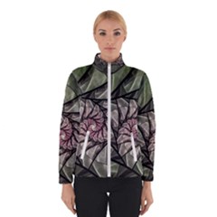 Fractal Flowers Floral Fractal Art Winter Jacket by Pakrebo