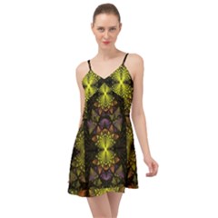 Fractal Multi Color Geometry Summer Time Chiffon Dress by Pakrebo