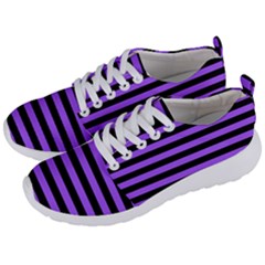Purple Stripes Men s Lightweight Sports Shoes by ArtistRoseanneJones