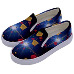 Technology Background Pattern Kids  Canvas Slip Ons