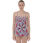 Kaleidoscope Background Bottles Babydoll Tankini Set