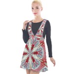 Kaleidoscope Background Bottles Plunge Pinafore Velour Dress