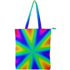Rainbow Colour Bright Background Double Zip Up Tote Bag by Pakrebo