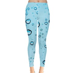 Drops Water Pane Rain Glass Leggings  by Pakrebo