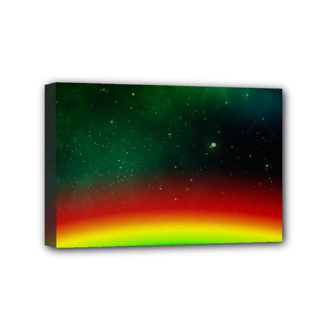 Galaxy Rainbow Universe Star Space Mini Canvas 6  X 4  (stretched) by Pakrebo