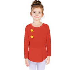 China Flag Kids  Long Sleeve Tee