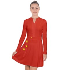 China Flag Long Sleeve Panel Dress by FlagGallery
