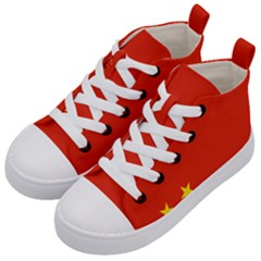 Chinese Flag Flag Of China Kids  Mid-top Canvas Sneakers