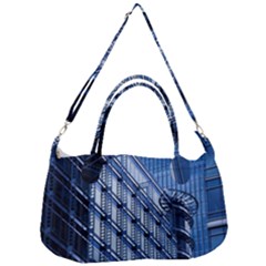 Abstract Architecture Azure Removal Strap Handbag by Pakrebo