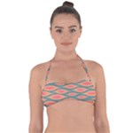 Background Non Seamless Pattern Halter Bandeau Bikini Top