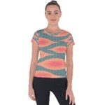 Background Non Seamless Pattern Short Sleeve Sports Top 