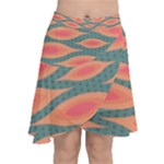 Background Non Seamless Pattern Chiffon Wrap Front Skirt