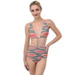 Background Non Seamless Pattern Tied Up Two Piece Swimsuit