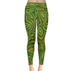 Background Abstract Green Seamless Inside Out Leggings